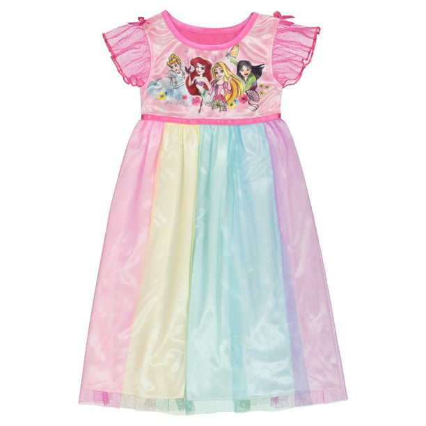 Kids Sleepwear Dress Girls Rainbow Nightdress Princess Nightgown Pajamas Clothes